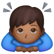 Man Bowing: Medium-Dark Skin Tone on Samsung