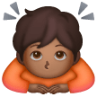 Person Bowing Deeply: Medium-Dark Skin Tone on Samsung