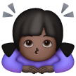 Woman Bowing: Dark Skin Tone on Samsung