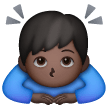 Man Bowing: Dark Skin Tone on Samsung