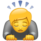 Person Bowing Deeply on WhatsApp