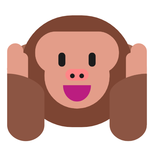 Hear-no-evil Monkey on Microsoft Fluent