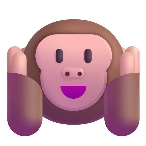 Hear-no-evil Monkey on Microsoft 3D