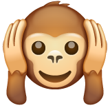 Hear-no-evil Monkey on WhatsApp