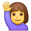 Woman Raising Hand on Samsung