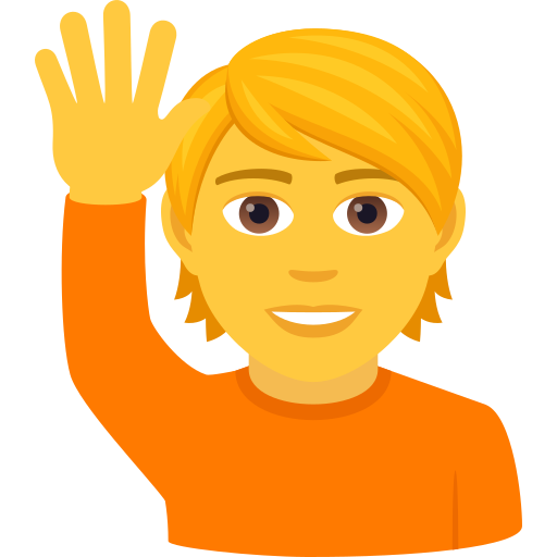 Happy Person Raising One Hand on JoyPixels