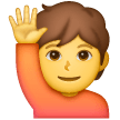 Happy Person Raising One Hand on Samsung