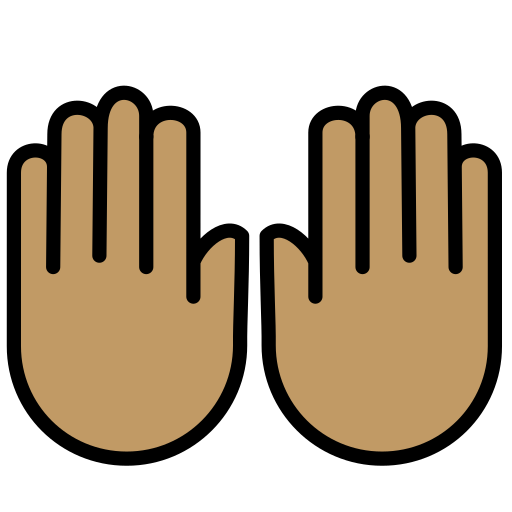 Person Raising Both Hands In Celebration: Medium Skin Tone on OpenMoji
