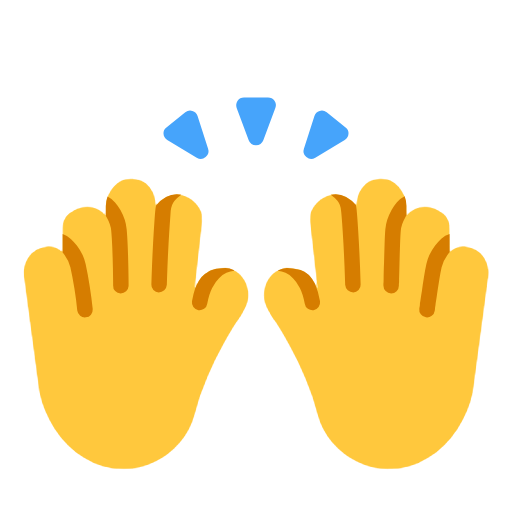 Person Raising Both Hands In Celebration on Microsoft Fluent