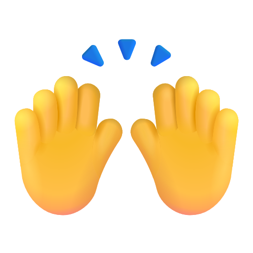 Person Raising Both Hands In Celebration on Microsoft 3D