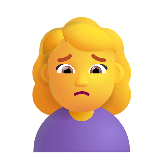 Woman Frowning on Microsoft 3D
