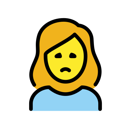 Woman Frowning on OpenMoji