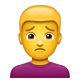 Man Frowning on WhatsApp