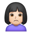 Woman Frowning: Light Skin Tone on Samsung