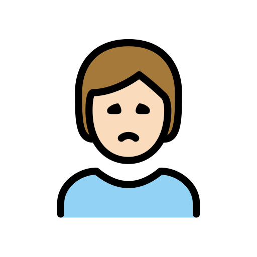 Person Frowning: Light Skin Tone on OpenMoji