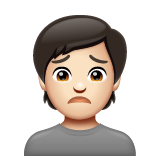 Person Frowning: Light Skin Tone on WhatsApp