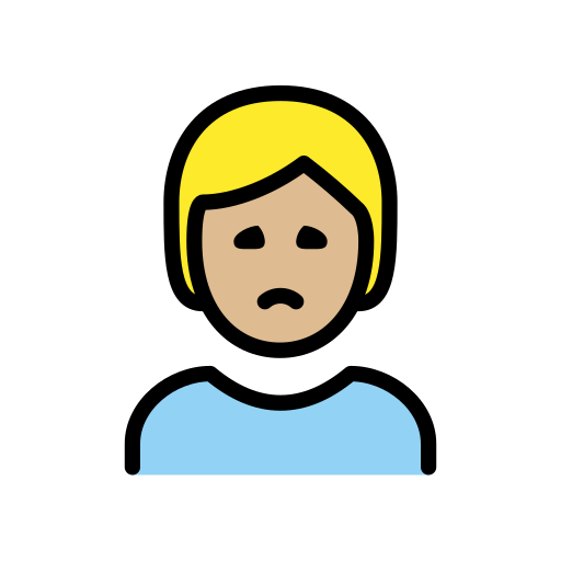 Person Frowning: Medium-Light Skin Tone on OpenMoji