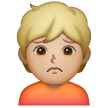 Person Frowning: Medium-Light Skin Tone on Samsung