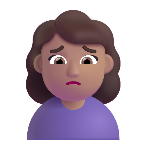 Woman Frowning: Medium Skin Tone on Microsoft 3D