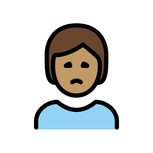 Person Frowning: Medium Skin Tone on OpenMoji
