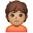 Person Frowning: Medium Skin Tone on Samsung