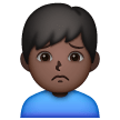 Man Frowning: Dark Skin Tone on Samsung
