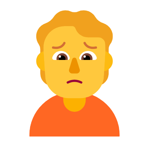 Person Frowning on Microsoft Fluent