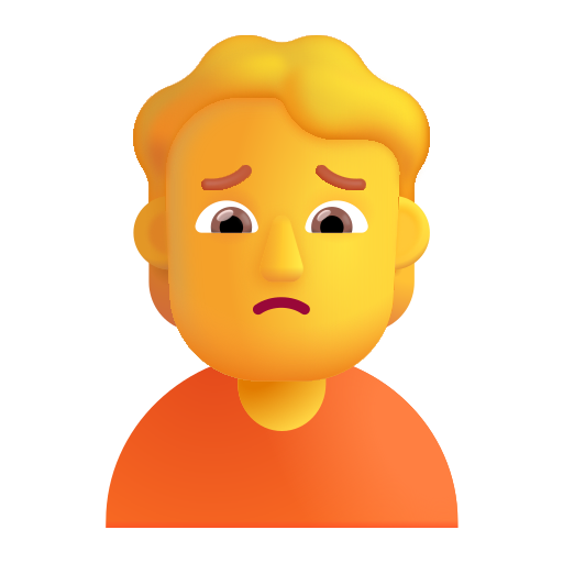 Person Frowning on Microsoft 3D