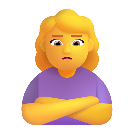 Woman Pouting on Microsoft 3D