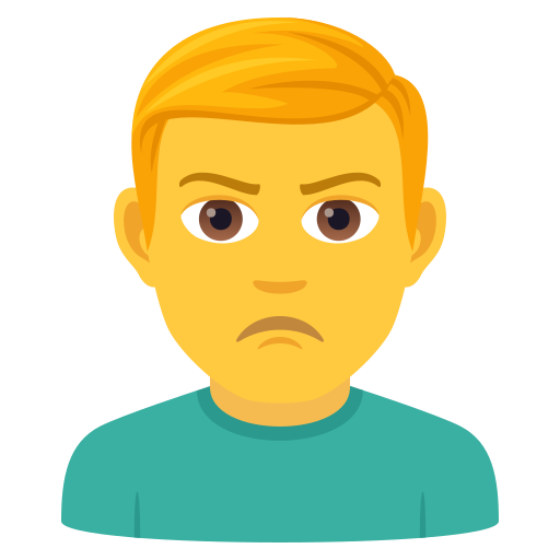 Man Pouting on JoyPixels