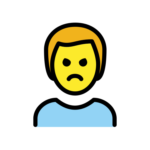 Man Pouting on OpenMoji