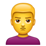 Man Pouting on WhatsApp