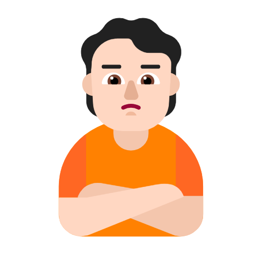 Person With Pouting Face: Light Skin Tone on Microsoft Fluent