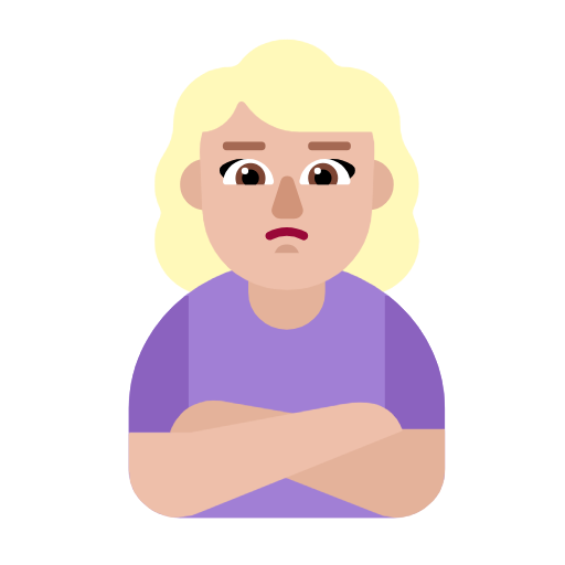 Woman Pouting: Medium-Light Skin Tone on Microsoft Fluent