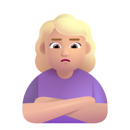 Woman Pouting: Medium-Light Skin Tone on Microsoft 3D