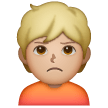 Person With Pouting Face: Medium-Light Skin Tone on Samsung