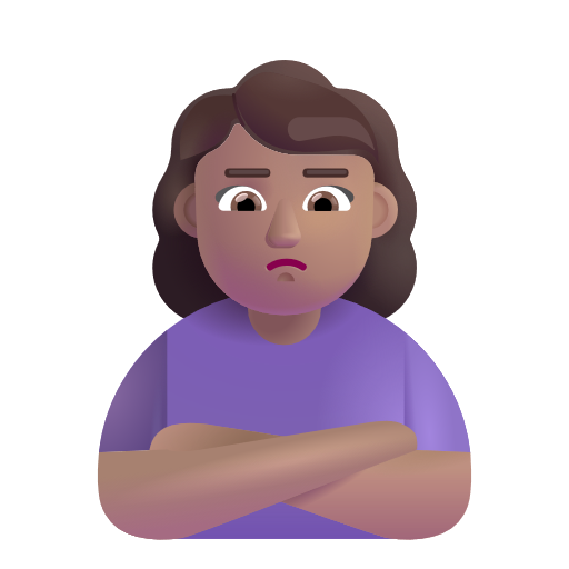 Woman Pouting: Medium Skin Tone on Microsoft 3D