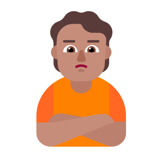 Person With Pouting Face: Medium Skin Tone on Microsoft Fluent
