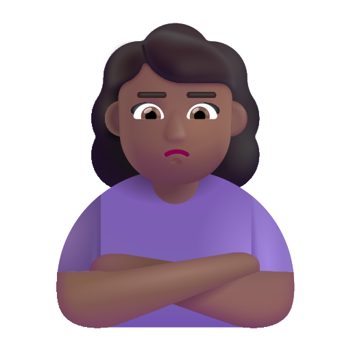 Woman Pouting: Medium-Dark Skin Tone on Microsoft 3D