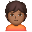 Person With Pouting Face: Medium-Dark Skin Tone on Samsung