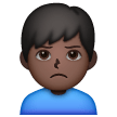 Man Pouting: Dark Skin Tone on Samsung