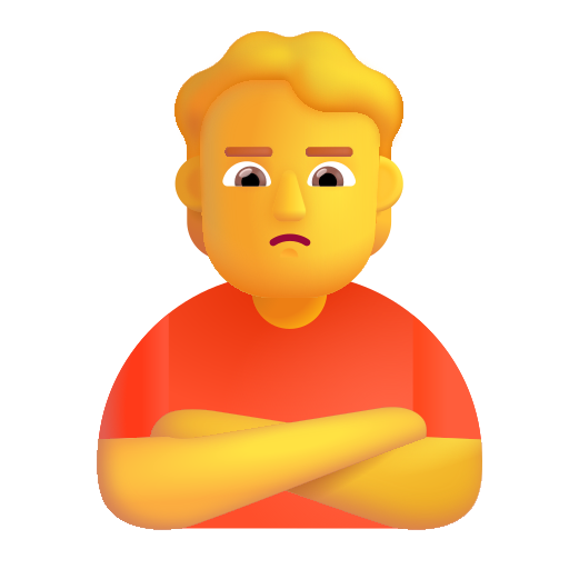 Person With Pouting Face on Microsoft 3D