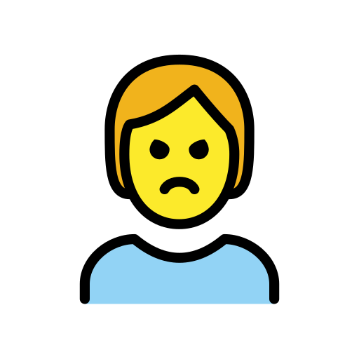 Person With Pouting Face on OpenMoji