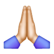 Person With Folded Hands: Light Skin Tone on Samsung