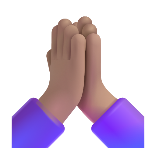 Person With Folded Hands: Medium Skin Tone on Microsoft 3D