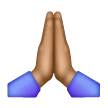 Person With Folded Hands: Medium Skin Tone on Samsung