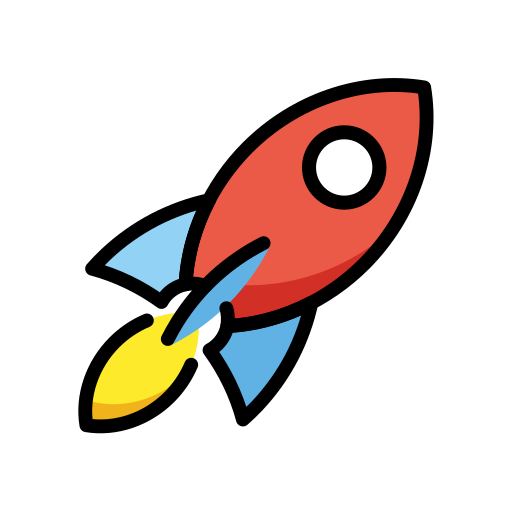 Rocket on OpenMoji