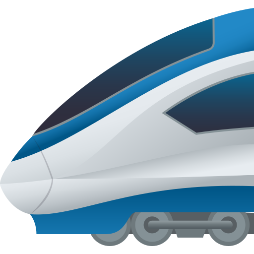 High-speed Train on JoyPixels