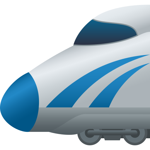 High-speed Train With Bullet Nose on JoyPixels