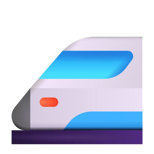 High-speed Train With Bullet Nose on Microsoft 3D